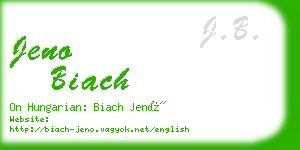 jeno biach business card